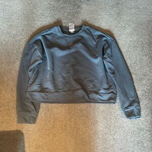 Adidas crew neck crop sweater in blue XL